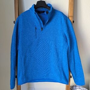 Bobby Jones Men's Heathered Blue Men's Quarter Zip Sweatshirt - Size M